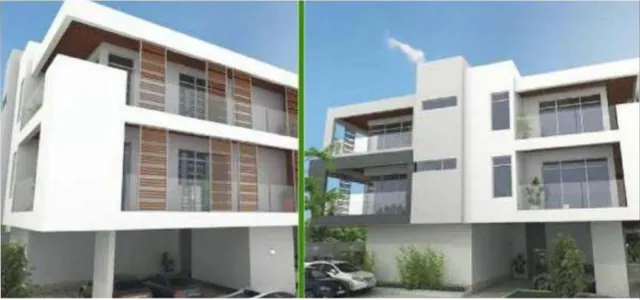 Contemporary residential building on Balarabe Musa Crescent, Victoria Island, with glass balconies