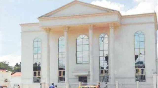 FCMB regional head office in Kano, white classical facade with columns and pediment