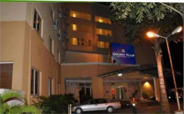 Golden Tulip hotel, Garden City, Port Harcourt at night